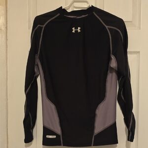 Under Armour Men's Black and Gray Rash Guard
